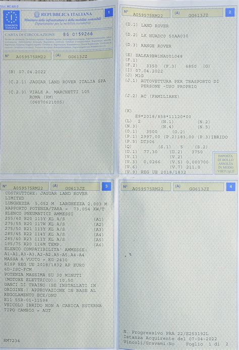 documenti circolazione veicoli