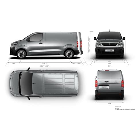 Schema dimensioni Peugeot Expert seconda serie