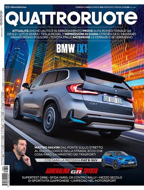 Copertina di Quattroruote con una prova su strada