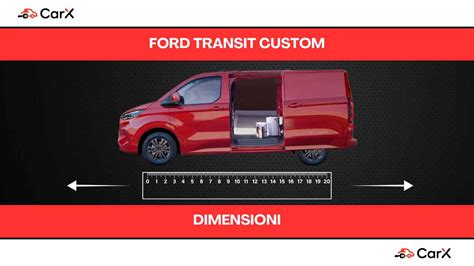 Diagramma per l'identificazione delle dimensioni del Ford Transit