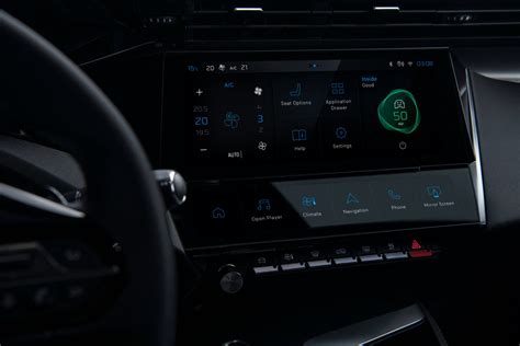 Schermata del sistema di infotainment Peugeot 308