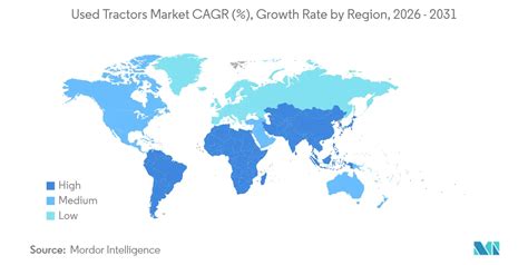 Grafico che mostra la tendenza del mercato dei trattori usati