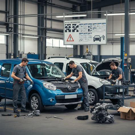 Immagine di un'officina Renault con meccanici al lavoro