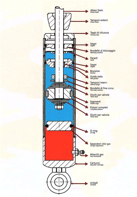 Schema di un ammortizzatore automobilistico