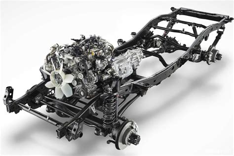 Schema del telaio a longheroni del Toyota Hilux