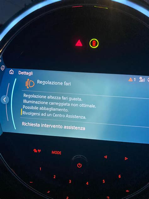 regolazione altezza fari