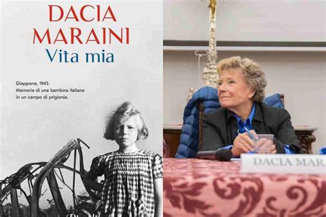 Ritratto di Dacia Maraini con una copia del libro 