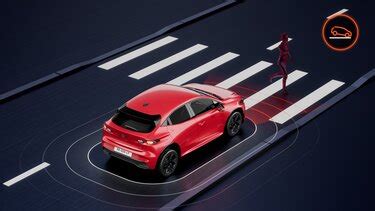 Dettaglio del sistema di assistenza alla frenata d'emergenza della Renault Captur