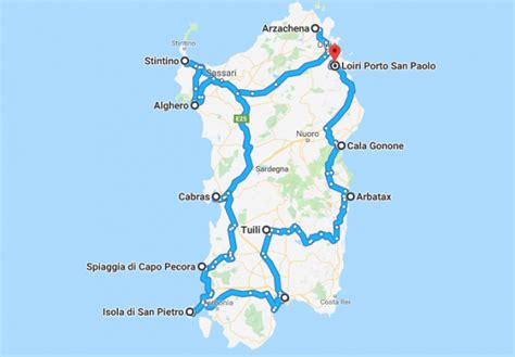 Itinerario in camper in Sardegna