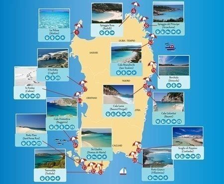 Mappa delle spiagge della Sardegna