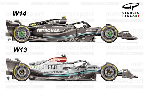 Confronto tra le pance Mercedes W14 