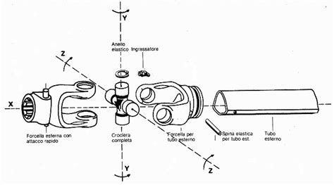 Schema di un giunto cardanico