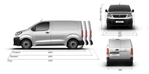 Diagramma delle dimensioni e capacità di carico del Peugeot Expert
