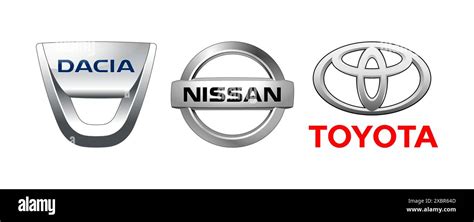 Loghi combinati di Renault, Nissan e Opel su uno sfondo di veicoli commerciali