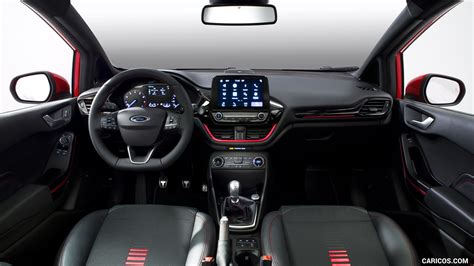 Ford Fiesta ST-Line interior with focus on the gear knob