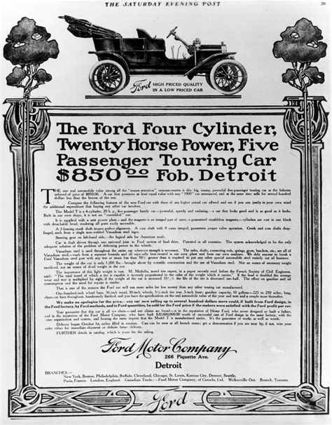 Ford Model T advertisement 1908