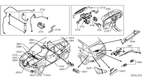 Diagram of Nissan Qashqai front parts