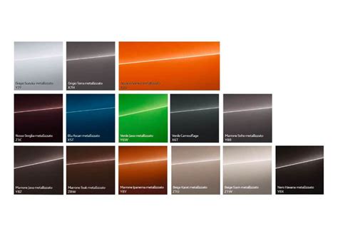 Tavolozza colori Audi exclusive