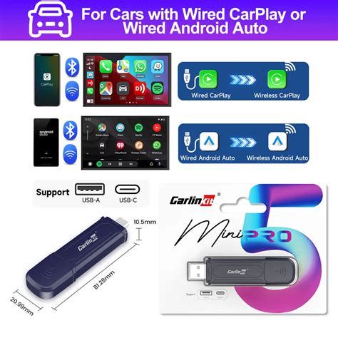 Logo CarlinKit e adattatore wireless CarPlay