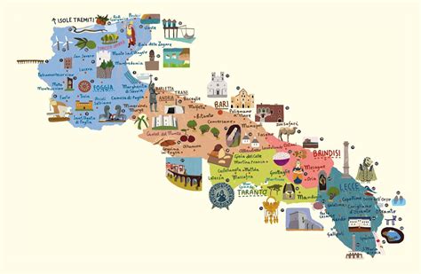 Mappa della Puglia con evidenziate le principali città con rivenditori Nissan