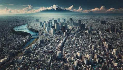 Render della Woven City con il Monte Fuji sullo sfondo
