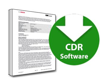 Interfaccia del software Bosch CDR