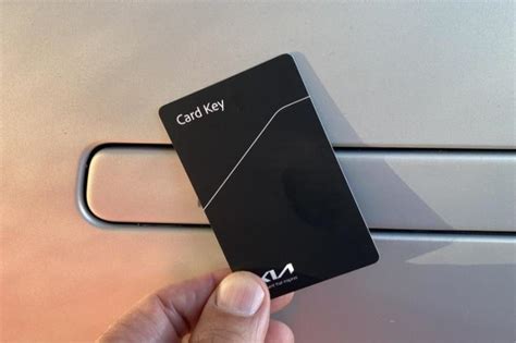Kia NFC card key on car dashboard