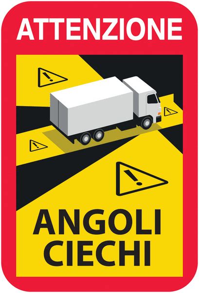 Camion con adesivi per angoli ciechi