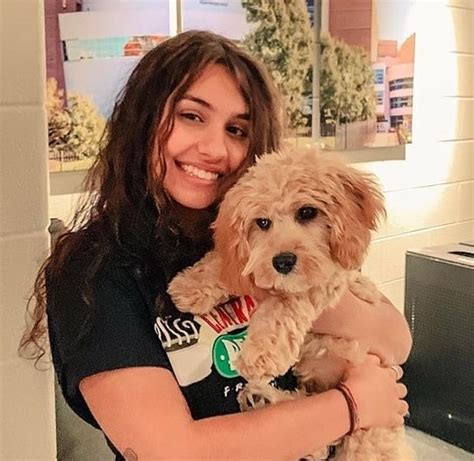 Alessia Cara with her dog