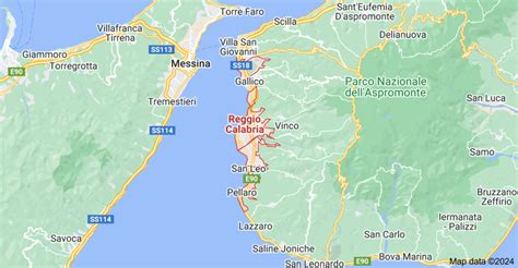 Mappa delle officine AutoSanFilippo Group nell'area di Reggio Calabria