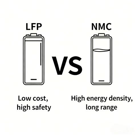infografica confronto densità energetica batterie NCM vs LFP