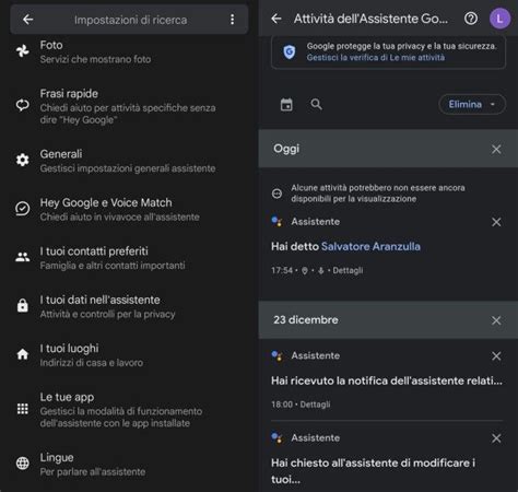 Schermata di configurazione di Google Assistant su Android