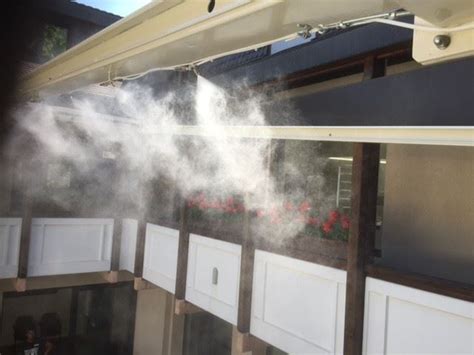 Immagine di un sistema di nebulizzazione installato su un terrazzo
