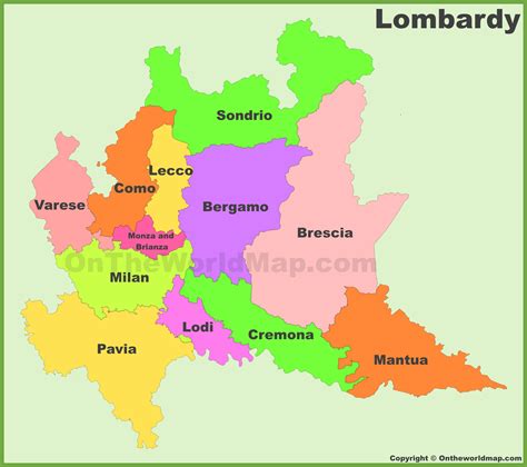 Map of Lombardy highlighting Cremona province