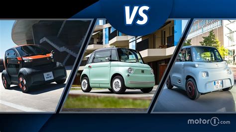 Grafico comparativo dimensioni Mobilize Duo, Renault Twizy, Citroën Ami e Fiat Topolino