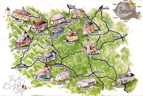 Mappa della Bucovina con evidenziata Marginea