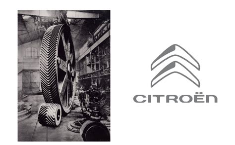 logo Citroën e ingranaggi a doppia elica