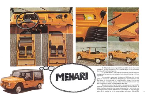 Palette colori ufficiali della Citroën Méhari