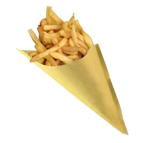 Tradizionale cono di patatine fritte belghe