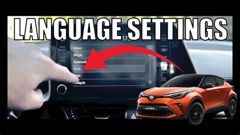 Toyota C-HR language settings menu