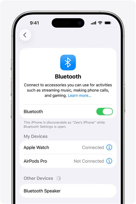 iPhone Bluetooth audio settings