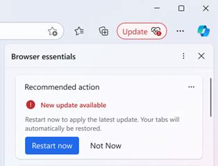Browser update notification example