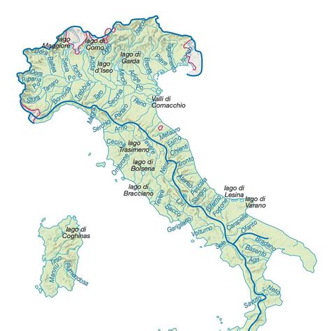 Mappa dei fiumi Arno e Orenoco
