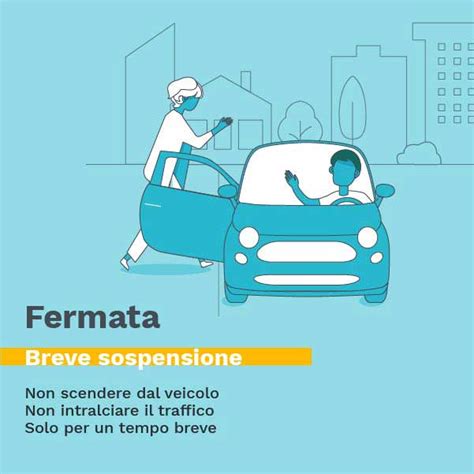 Illustrazione esplicativa della differenza tra sosta e fermata