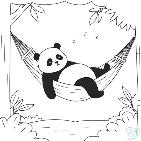 illustrazione stilizzata di un panda che interagisce con vari articoli di cancelleria colorati