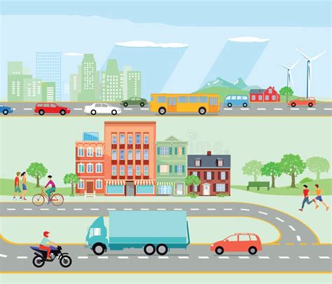 illustrazione concettuale di traffico urbano caotico e frustrazione stradale