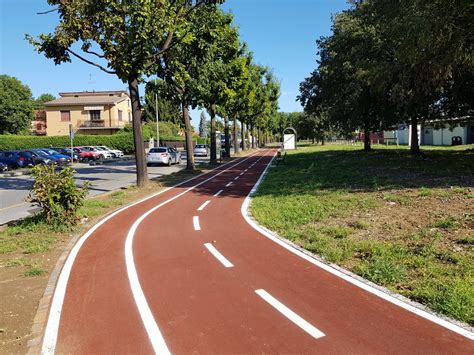 immagine di una pista ciclabile urbana con traffico adiacente