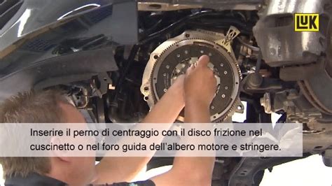 Diagramma di centraggio del disco frizione tramite tampone specifico