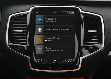 Volvo Sensus display touch