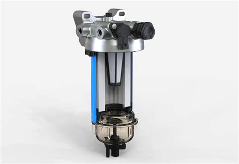Dettaglio di un moderno filtro carburante con tecnologia multistrato
